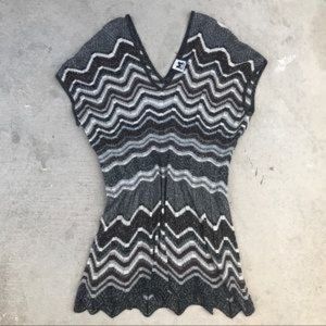 Missoni Striped Knit Lurex Tunic blouse